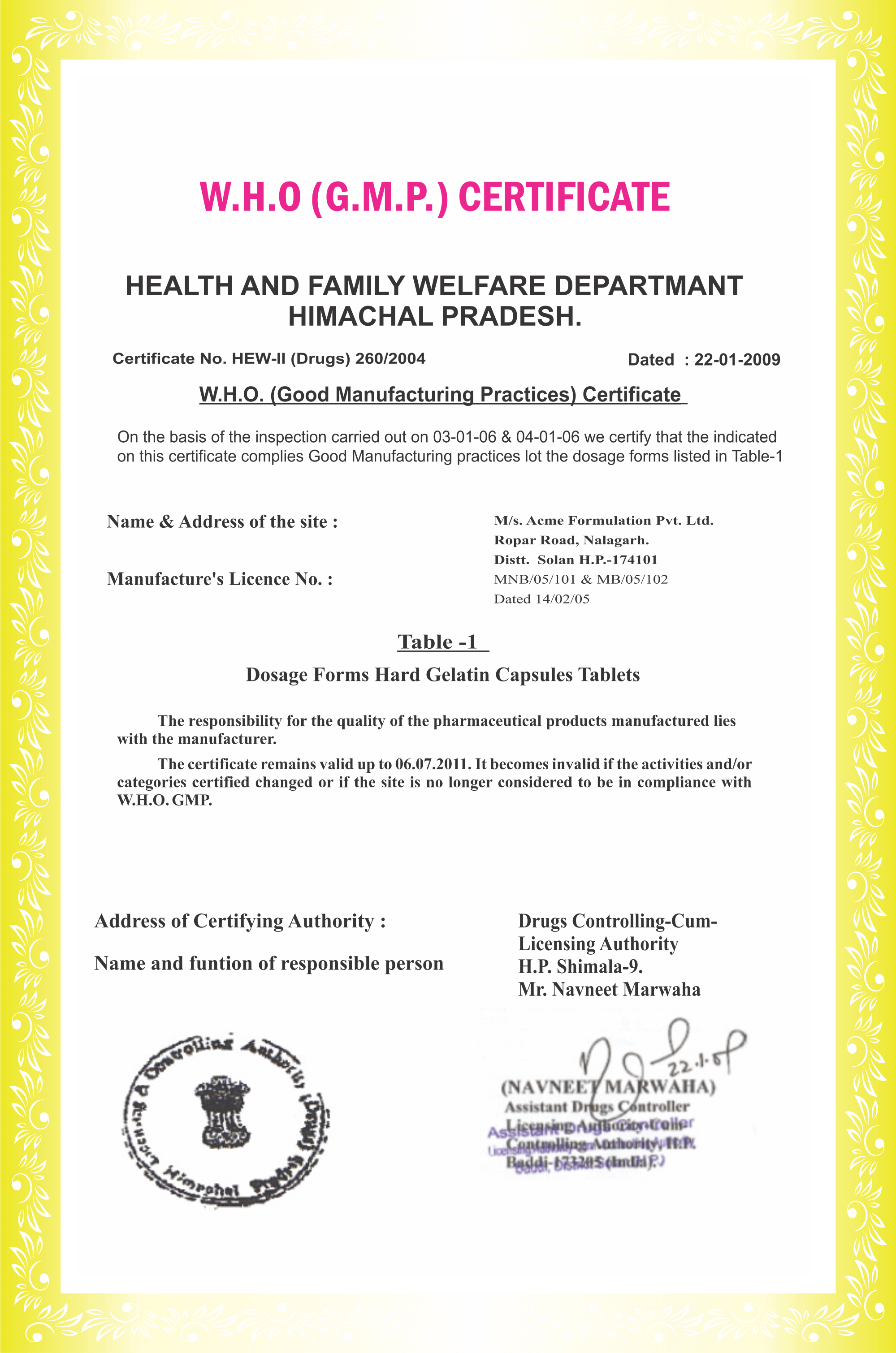 Certificate 2
